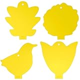 TwinterS 2in1 Fliegenfallen - Gelbsticker, Gelbtafeln, Gelbstecker, dekorative Leimfalle gegen Trauermücken 20 Stück