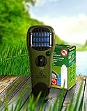 ThermaCell Sorglos Paket 60 Stunden Mückenschutz im Set Handgerät olivgrün mit Kippschalter MR-GJ und Nachfüllpack R-4