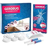 Gerobug Die Schaben-Lösung Komplettpaket zur Schaben-Bekämpfung + 2 x Schabenköder Gel + 12 x Schabenfalle + 8 Köderdosen + Videoanleitung für Privatanwender